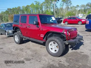 2011 Jeep Wrangler Unlimited Sport with VIN 1J4BA3H18BL598323, listed as a IAAI auction lot 41958043 with 154,354 mi miles. Bid and sale history available at carsss.com. Image 1.
