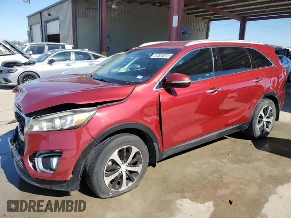 2016 Kia Sorento EX with VIN 5XYPH4A1XGG014658, listed as a Copart auction lot 46410165 with 126,280 mi miles and Clean Title. Bid and sale history available at DreamBid. Image 1.