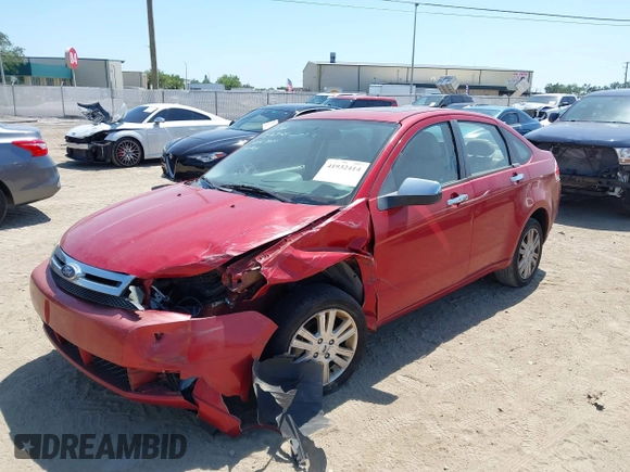 2010 Ford Focus SEL with VIN 1FAHP3HN8AW267150, listed as a IAAI auction lot 41932414 with 145,840 mi miles. Bid and sale history available at carsss.com. Image 2.