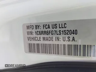 2020 Ram 1500 Tradesman with VIN 1C6RR6FG7LS152040, listed as a IAAI auction lot 42297680 with 60,152 mi miles and . Bid and sale history available at DreamBid. Image 9.