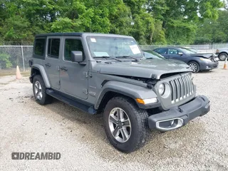 2022 Jeep Wrangler Unlimited Sahara z VIN 1C4HJXEN2NW239826, wystawiony jako IAAI lot #42497327 z przebiegiem 36 754 mil mil oraz . Historia ofert i sprzedaży dostępna na DreamBid. Obrazek 1.