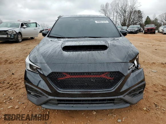 2022 Subaru WRX GT with VIN JF1VBAU65N8024751, listed as a Copart auction lot 44621315 with 42,999 mi miles and Salvage title. Bid and sale history available at DreamBid. Image 5.