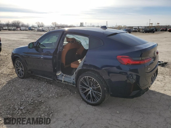 2023 BMW X4 M40i with VIN 5UX43DT06P9R01258, listed as a Copart auction lot 41738674 with 8,184 mi miles and Salvage Title. Bid and sale history available at carsss.com. Image 2.