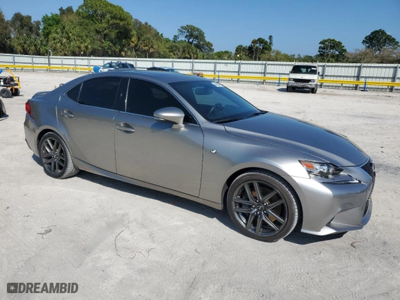 2015 Lexus IS 350 with VIN JTHBE1D25F5016443, listed as a Copart auction lot 46630475 with 125,256 mi miles and Salvage Title. Bid and sale history available at carsss.com. Image 4.