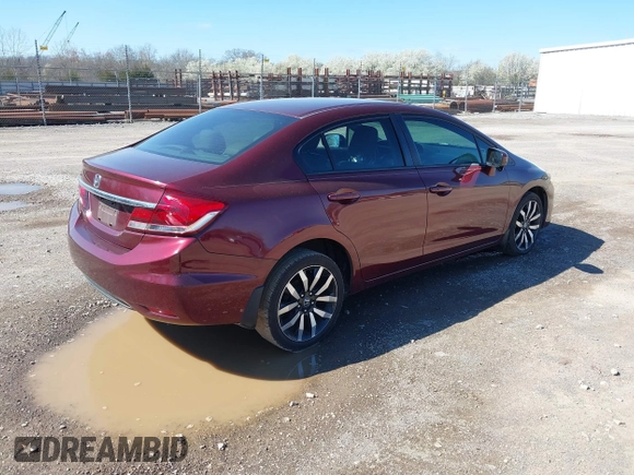 2015 Honda Civic Sedan EX-L with VIN 19XFB2F93FE006980, listed as a IAAI auction lot 41780229 with 216,884 mi miles. Bid and sale history available at carsss.com. Image 4.