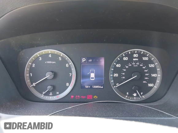 2016 Hyundai Sonata 2.4L SE with VIN 5NPE24AF7GH334761, listed as a IAAI auction lot 41979132 with 139,854 mi miles. Bid and sale history available at carsss.com. Image 7.