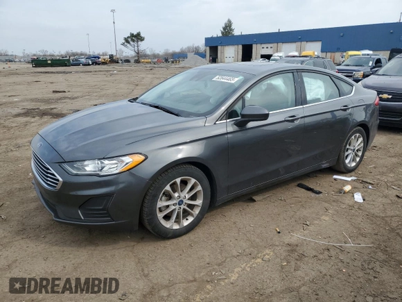 2020 Ford Fusion SE with VIN 3FA6P0HD7LR227693, listed as a Copart auction lot 52844465 with 53,361 mi miles and Salvage Title. Bid and sale history available at DreamBid. Image 1.
