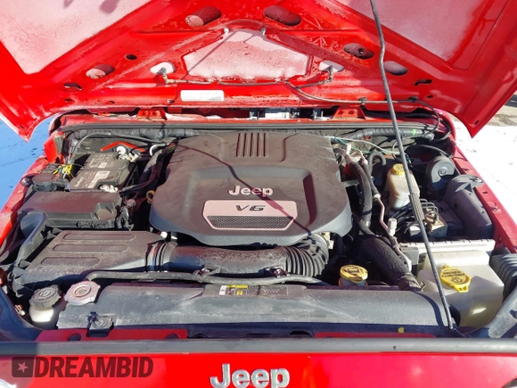 2018 Jeep Wrangler JK Unlimited Sport with VIN 1C4BJWDG9JL874850, listed as a IAAI auction lot 41482613 with 80,669 mi miles. Bid and sale history available at carsss.com. Image 10.