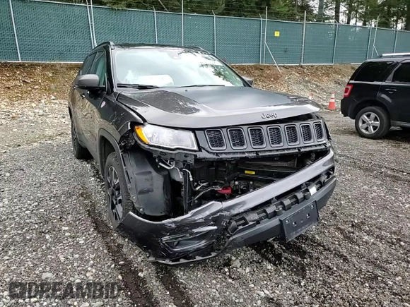 2021 Jeep Compass Trailhawk with VIN 3C4NJDDB6MT564914, listed as a Copart auction lot 49703385 with 45,547 mi miles and Salvage title. Bid and sale history available at DreamBid. Image 12.