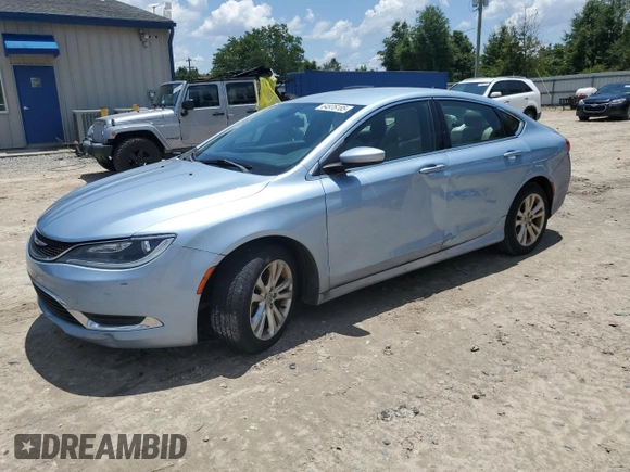 2015 Chrysler 200 Limited with VIN 1C3CCCABXFN677692, listed as a Copart auction lot 64976185 with 80,299 mi miles and Salvage title. Bid and sale history available at DreamBid. Image 1.