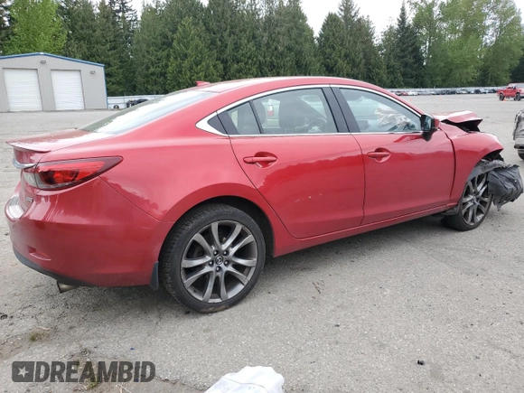 2017 Mazda 6 Grand Touring with VIN JM1GL1X56H1120758, listed as a Copart auction lot 54163525 with Not Provided miles and Salvage Title. Bid and sale history available at carsss.com. Image 3.