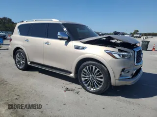 2021 Infiniti QX80 SENSORY with VIN JN8AZ2BE0M9268602, listed as a Copart auction lot 71947824 with 46,269 mi miles and Salvage Title. Bid and sale history available at carsss.com. Image 4.