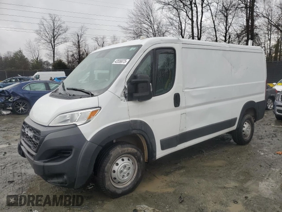 2023 Ram ProMaster Cargo with VIN 3C6LRVAG6PE576888, listed as a Copart auction lot 43556075 with 18,329 mi miles and Salvage Title. Bid and sale history available at DreamBid. Image 1.