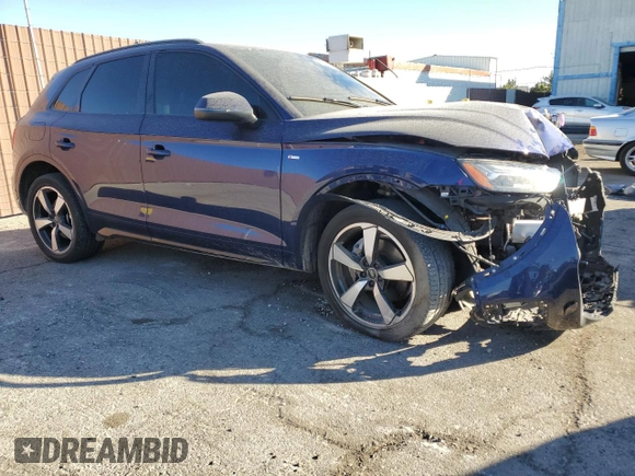2022 Audi Q5 S line Prestige with VIN WA1FAAFY4N2007744, listed as a Copart auction lot 88791355 with 58,135 mi miles and Salvage Title. Bid and sale history available at carsss.com. Image 4.