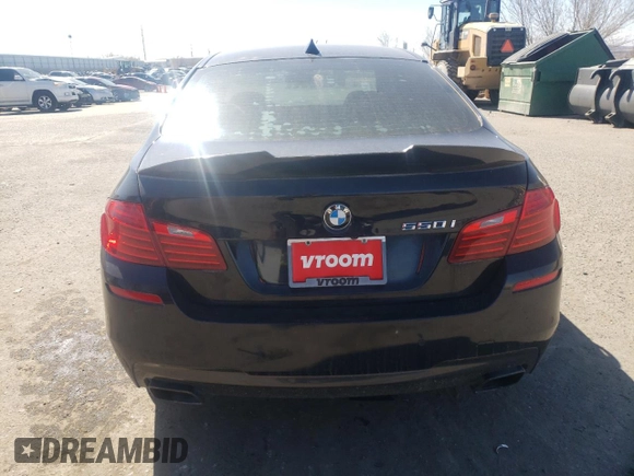 2015 BMW 5 Series 550i with VIN WBAKN9C50FD961489, listed as a Copart auction lot 46683795 with 90,235 mi miles and Salvage title. Bid and sale history available at DreamBid. Image 6.