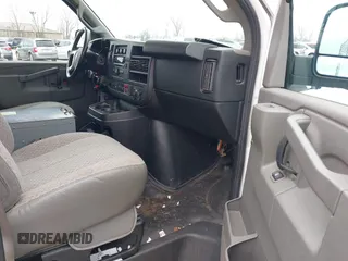 2018 Chevrolet Express Cargo Van with VIN 1GCWGAFP1J1322142, listed as a IAAI auction lot 41952498 with 155,218 mi miles. Bid and sale history available at carsss.com. Image 5.