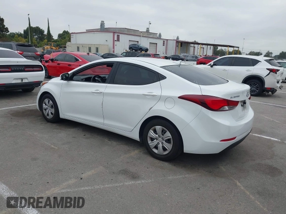 2016 Hyundai Elantra SE z VIN 5NPDH4AEXGH735514, wystawiony jako IAAI lot #42745418 z przebiegiem 159 501 mil mil oraz . Historia ofert i sprzedaży dostępna na DreamBid. Obrazek 3.