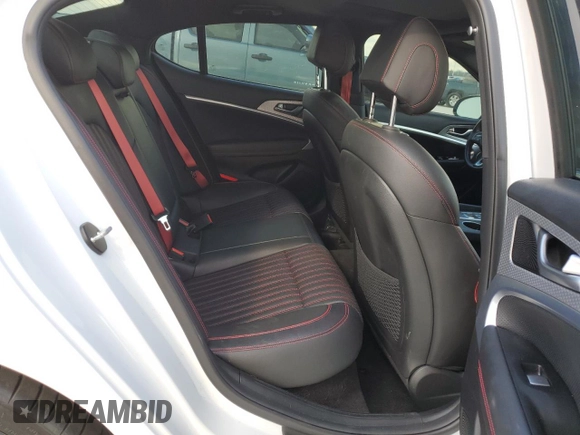 2023 Genesis G70 2.0T with VIN KMTG34TA4PU104576, listed as a Copart auction lot 85082044 with 28,821 mi miles and Salvage Title. Bid and sale history available at DreamBid. Image 10.