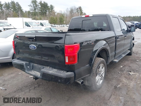 2018 Ford F-150 XL with VIN 1FTFW1E55JFE25165, listed as a IAAI auction lot 41708303 with 186,664 mi miles and . Bid and sale history available at DreamBid. Image 4.