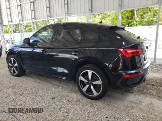 2023 Audi Q5 Sportback S line Premium Plus with VIN WA15AAFY4P2022274, listed as a Copart auction lot 54780165 with 37,836 mi miles and Salvage title. Bid and sale history available at DreamBid. Image 2.