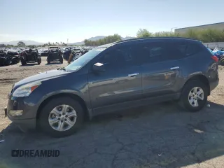2012 Chevrolet Traverse LS z VIN 1GNKRFED3CJ424288, wystawiony jako Copart lot #56157505 z przebiegiem 129 966 mil mil oraz Szkoda całkowita • Salvage title. Historia ofert i sprzedaży dostępna na DreamBid. Obrazek 1.