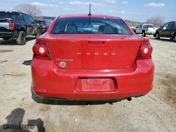 2014 Dodge Avenger SE with VIN 1C3CDZAB7EN190738, listed as a Copart auction lot 52527275 with 95,709 mi miles and Non Repairable. Bid and sale history available at carsss.com. Image 6.