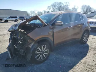 2019 Kia Sportage EX with VIN KNDPNCAC6K7576793, listed as a Copart auction lot 87882005 with 44,707 mi miles and Salvage Title. Bid and sale history available at carsss.com. Image 1.