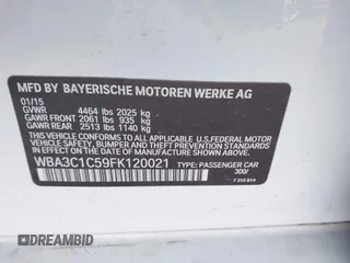 2015 BMW 3 Series 328i с VIN WBA3C1C59FK120021, выставлен на аукционе IAAI как лот 42579388 с пробегом 204 475 миль миль и . История ставок и продаж доступна на DreamBid. Изображение 9.