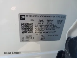2024 Chevrolet Equinox EV LT z VIN 3GN7DLRP4RS279972, wystawiony jako Copart lot #86291264 z przebiegiem 824 mil mil oraz Szkoda całkowita • Salvage title. Historia ofert i sprzedaży dostępna na DreamBid. Obrazek 13.