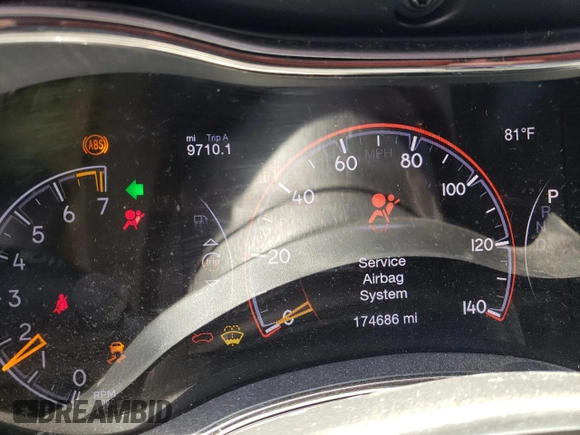 2020 Jeep Grand Cherokee Limited with VIN 1C4RJEBG9LC245894, listed as a Copart auction lot 53131895 with 174,686 mi miles and Salvage Title. Bid and sale history available at DreamBid. Image 9.