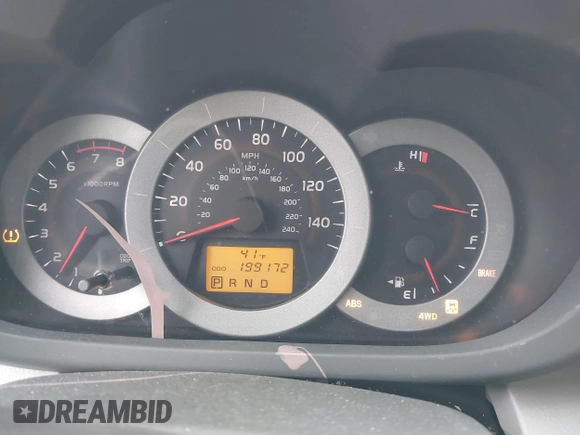 2010 Toyota RAV4 Ltd with VIN 2T3DK4DV0AW032453, listed as a IAAI auction lot 41646598 with 199,172 mi miles. Bid and sale history available at carsss.com. Image 7.