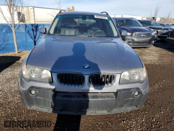 2005 BMW X3 3.0i with VIN WBXPA93425WA31985, listed as a Copart auction lot 46580035 with 375,558 mi miles and Clean Title. Bid and sale history available at carsss.com. Image 5.