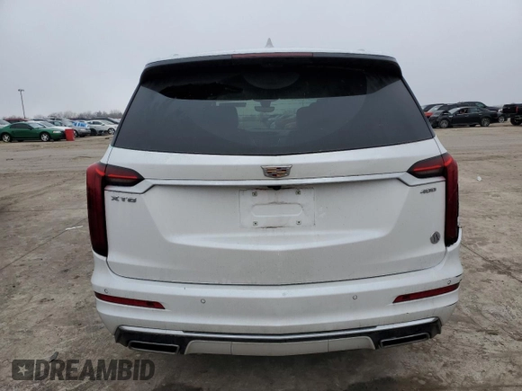 2024 Cadillac XT6 FWD Premium Luxury with VIN 1GYKPCRS2RZ717884, listed as a Copart auction lot 44048215 with 18,045 mi miles and Salvage Title. Bid and sale history available at carsss.com. Image 6.