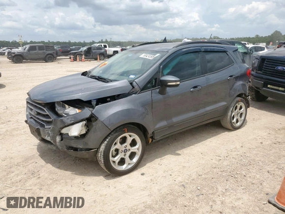 2021 Ford EcoSport SE with VIN MAJ3S2GE3MC442575, listed as a Copart auction lot 60424595 with 53,506 mi miles and Salvage title. Bid and sale history available at DreamBid. Image 1.