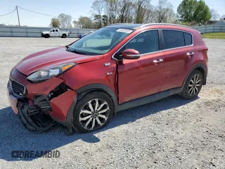 2017 Kia Sportage EX with VIN KNDPNCAC8H7215672, listed as a Copart auction lot 50593845 with 96,665 mi miles and Salvage title. Bid and sale history available at DreamBid. Image 1.