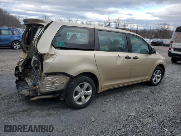 2012 Toyota Sienna with VIN 5TDZK3DC1CS260416, listed as a Copart auction lot 52860155 with 140,714 mi miles and Salvage Title. Bid and sale history available at carsss.com. Image 3.