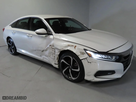 2019 Honda Accord Sedan Sport 1.5T with VIN 1HGCV1F35KA149248, listed as a Copart auction lot 48583855 with 85,876 mi miles and Salvage Title. Bid and sale history available at carsss.com. Image 1.