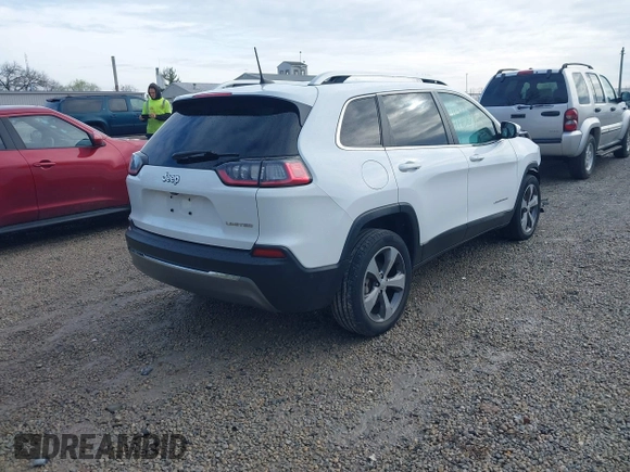 2019 Jeep Cherokee Limited with VIN 1C4PJLDB9KD469835, listed as a IAAI auction lot 41950965 with 80,576 mi miles. Bid and sale history available at carsss.com. Image 4.