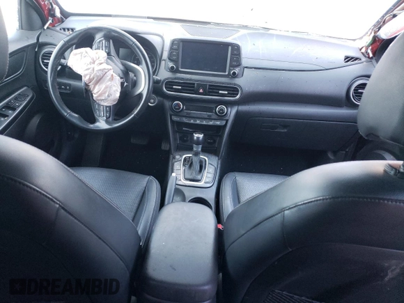 2021 Hyundai Kona Ultimate with VIN KM8K53A59MU712104, listed as a Copart auction lot 87926405 with 0 mi miles and Salvage Title. Bid and sale history available at carsss.com. Image 8.