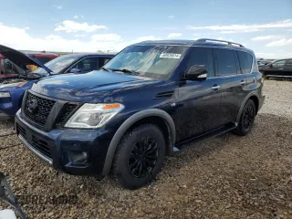 2019 Nissan Armada SV with VIN JN8AY2NC1K9582074, listed as a Copart auction lot 60835014 with 97,667 mi miles and Salvage Title. Bid and sale history available at carsss.com. Image 1.