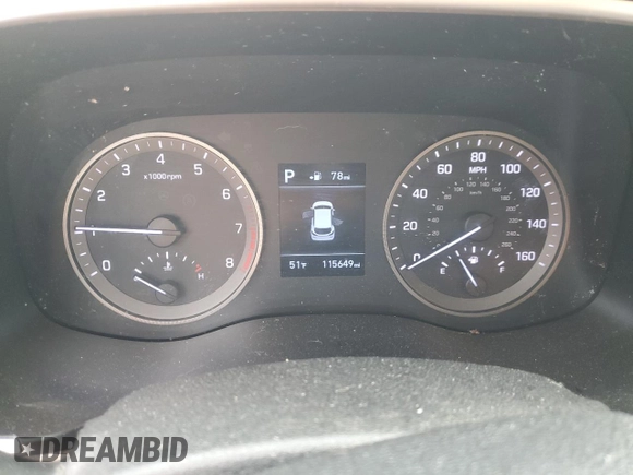 2019 Hyundai Tucson SE with VIN KM8J2CA49KU912845, listed as a Copart auction lot 53472335 with 115,649 mi miles and Salvage Title. Bid and sale history available at carsss.com. Image 9.
