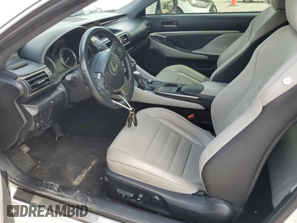 2015 Lexus RC 350 F Sport with VIN JTHHE5BCXF5000574, listed as a Copart auction lot 55218575 with 96,835 mi miles and Salvage title. Bid and sale history available at DreamBid. Image 7.