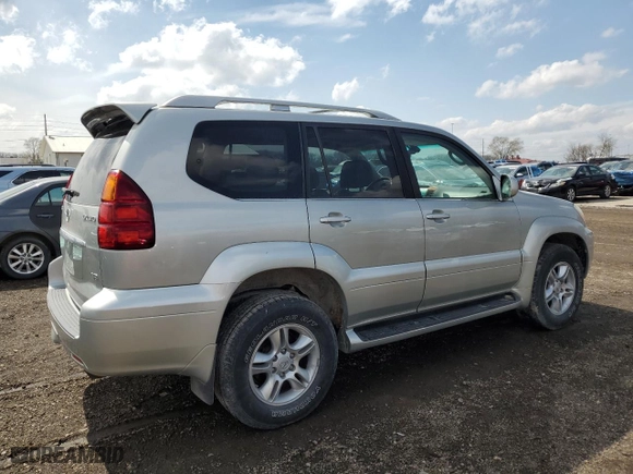 2004 Lexus GX 470 with VIN JTJBT20X840051998, listed as a Copart auction lot 51523265 with 368,290 mi miles and Clean Title. Bid and sale history available at carsss.com. Image 3.