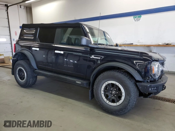2021 Ford Bronco with VIN 1FMEE5DP8MLA86069, listed as a Copart auction lot 53457875 with 46,575 mi miles and Salvage title. Bid and sale history available at DreamBid. Image 4.
