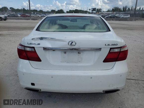 2007 Lexus LS 460 with VIN JTHBL46F275038229, listed as a Copart auction lot 61937645 with 81,691 mi miles and Clean title. Bid and sale history available at DreamBid. Image 6.
