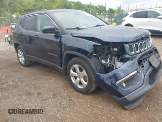 2018 Jeep Compass Latitude with VIN 3C4NJCBB9JT124968, listed as a IAAI auction lot 42378308 with 90,866 mi miles and . Bid and sale history available at DreamBid. Image 1.