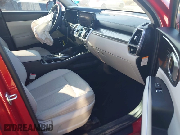 2022 Kia Sorento S with VIN KNDRG4LG5N5092820, listed as a IAAI auction lot 42009724 with 23,164 mi miles and . Bid and sale history available at DreamBid. Image 5.