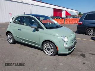 2013 FIAT 500 Lounge with VIN 3C3CFFCR5DT739516, listed as a IAAI auction lot 42439476 with 62,919 mi miles and . Bid and sale history available at DreamBid. Image 1.