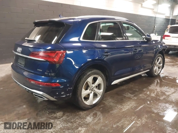 2022 Audi Q5 S line Premium Plus with VIN WA1EAAFY3N2088893, listed as a IAAI auction lot 41405327 with 35,566 mi miles. Bid and sale history available at carsss.com. Image 4.