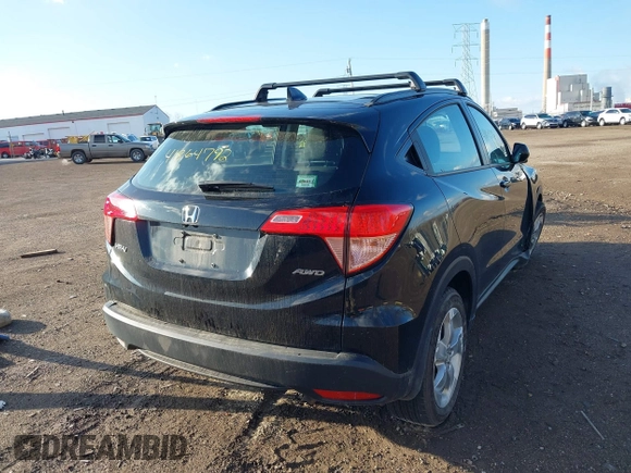2016 Honda HR-V LX with VIN 3CZRU6H39GM749720, listed as a IAAI auction lot 41864792 with 60,604 mi miles. Bid and sale history available at carsss.com. Image 4.